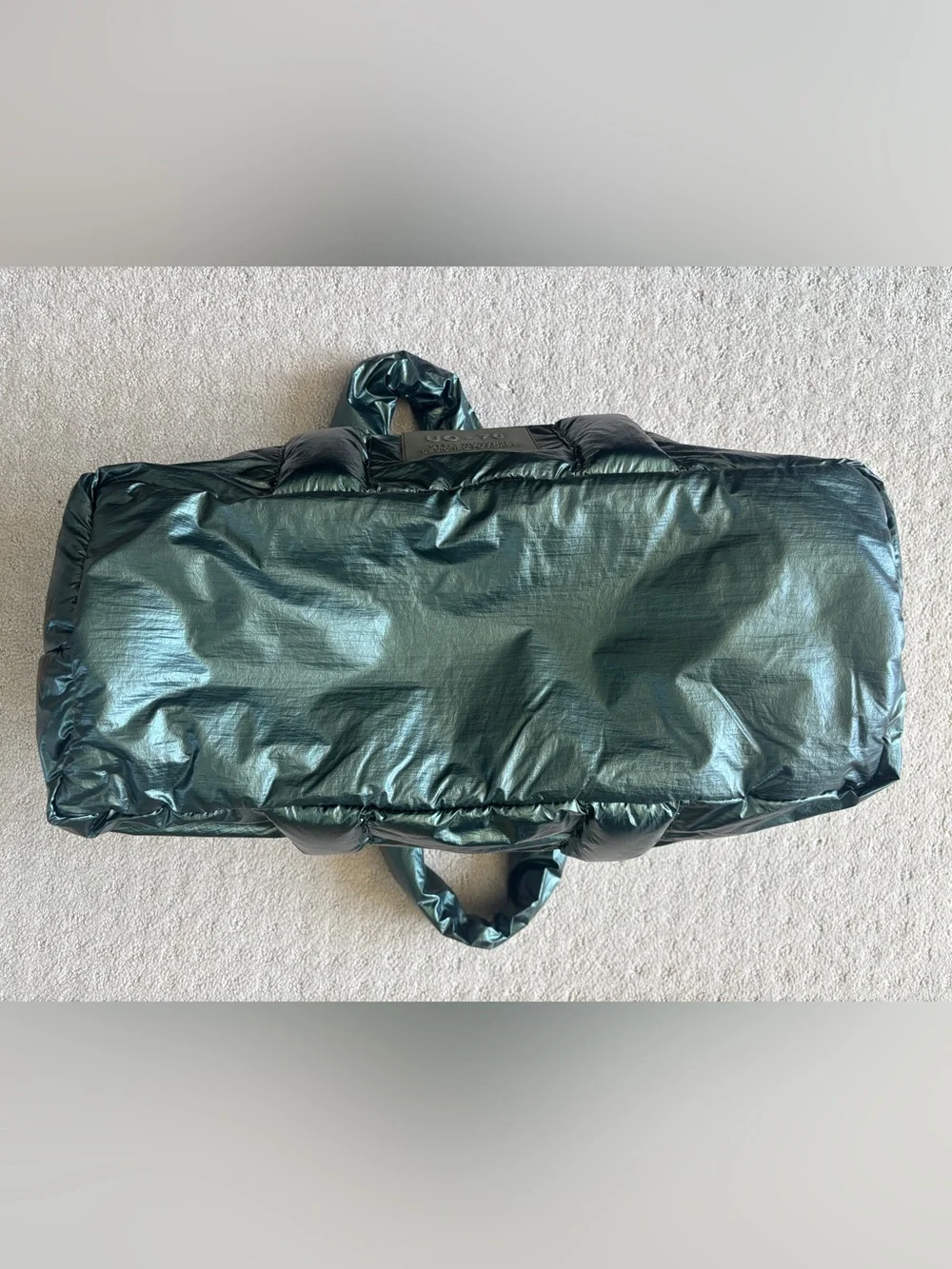 Urban Outfitters Metallic Green Puffer Tote
